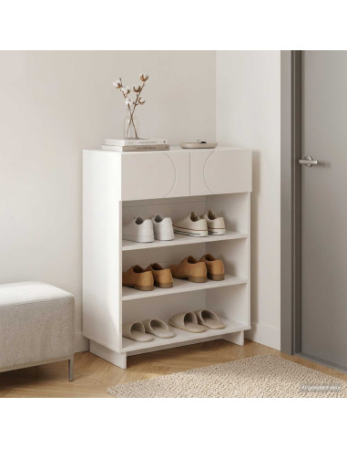 Scarpiera 73 x 38 x 87,5 cm Legno ingegnerizzato Bianco