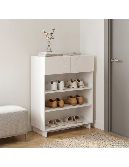 Scarpiera 73 x 38 x 87,5 cm Legno ingegnerizzato Bianco