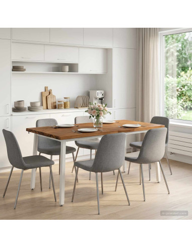 Tavolo da pranzo con bordo vivo 160 x 70 x 75 cm Naturale