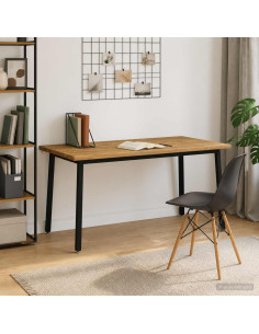Tavolo da pranzo con bordo vivo 160 x 80 x 75 cm Bianco