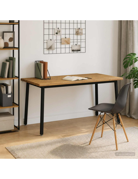 Tavolo da pranzo con bordo vivo 160 x 80 x 75 cm Bianco