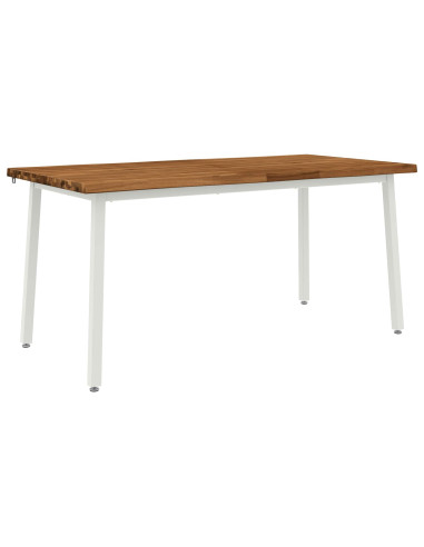 Tavolo da pranzo con bordo vivo 160 x 70 x 75 cm Naturale