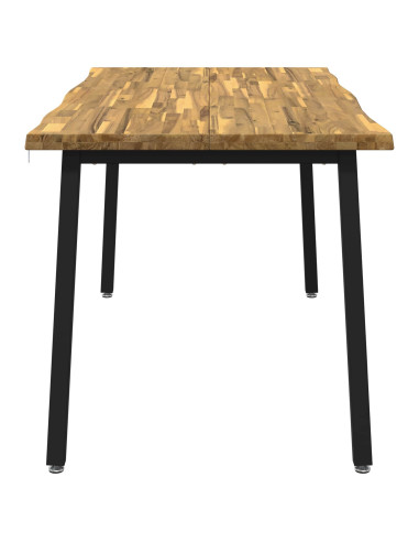 Tavolo da pranzo con bordo vivo 160 x 80 x 75 cm Bianco