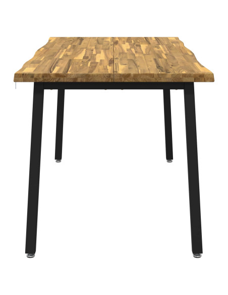 Tavolo da pranzo con bordo vivo 160 x 80 x 75 cm Bianco