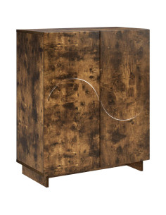Scarpiera 73 x 38 x 87,5 cm Legno ingegnerizzato Rovere Fumo 2