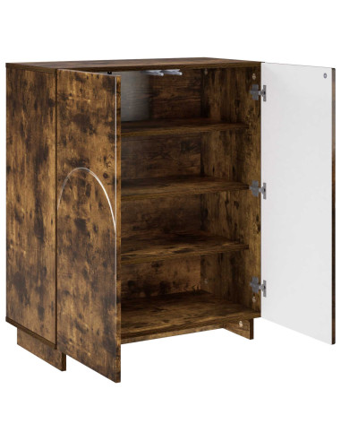 Scarpiera 73 x 38 x 87,5 cm Legno ingegnerizzato Rovere Fumo