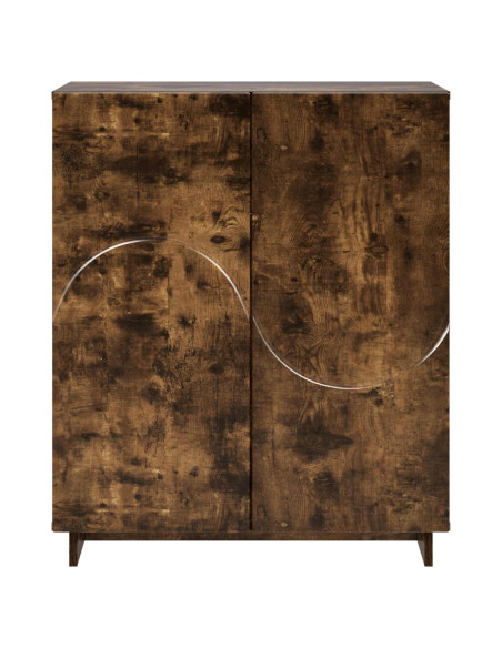 Scarpiera 73 x 38 x 87,5 cm Legno ingegnerizzato Rovere Fumo