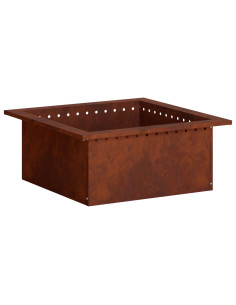 Anello per Focolare Ruggine 60 x 60 x 25 cm Acciaio Corten