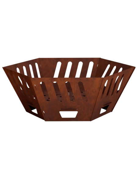 Focolare Ruggine 60 x 60 x 23 cm Acciaio Corten