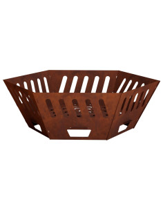 Focolare Ruggine 80 x 80 x 28 cm Acciaio Corten