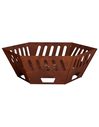 Focolare Ruggine 80 x 80 x 28 cm Acciaio Corten