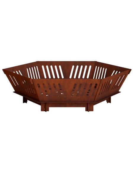 Focolare Ruggine 60 x 60 x 18 cm Acciaio Corten