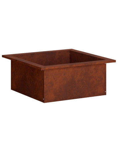Anello per Focolare Ruggine 90 x 90 x 25 cm Acciaio Corten
