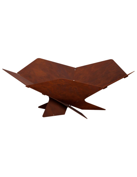 Focolare Ruggine 53 x 53 x 18,5 cm Acciaio Corten