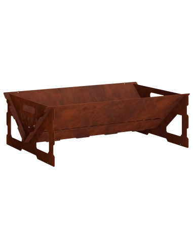 Focolare Ruggine 60 x 40 x 20 cm Acciaio Corten