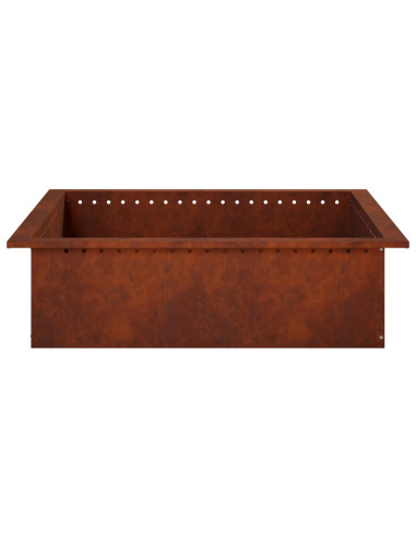 Anello per Focolare Ruggine 80 x 80 x 25 cm Acciaio Corten