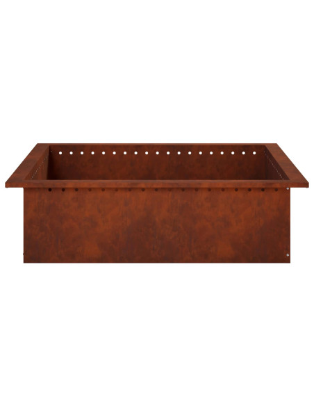 Anello per Focolare Ruggine 80 x 80 x 25 cm Acciaio Corten