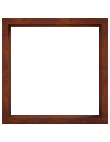 Anello per Focolare Ruggine 80 x 80 x 25 cm Acciaio Corten