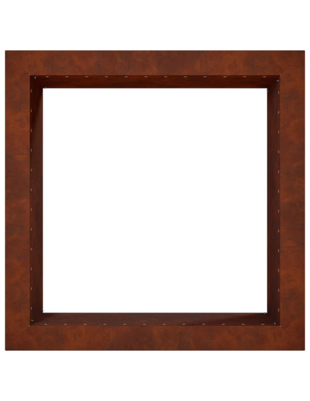 Anello per Focolare Ruggine 60 x 60 x 25 cm Acciaio Corten