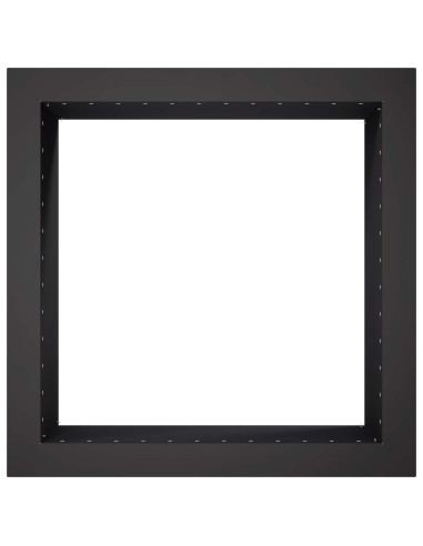 Anello per Focolare Nero 60 x 60 x 25 cm Acciaio