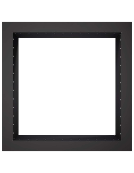 Anello per Focolare Nero 60 x 60 x 25 cm Acciaio