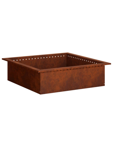 Anello per Focolare Ruggine 90 x 90 x 25 cm Acciaio Corten