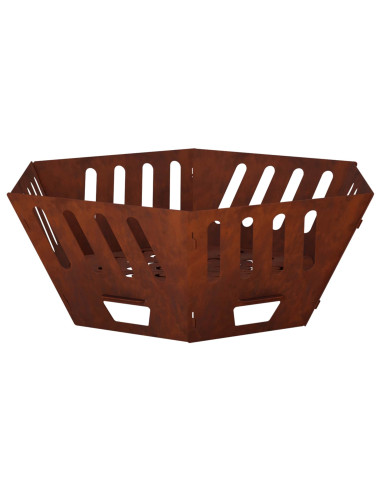 Focolare Ruggine 60 x 60 x 23 cm Acciaio Corten