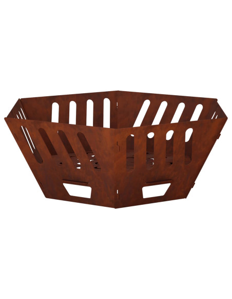 Focolare Ruggine 60 x 60 x 23 cm Acciaio Corten