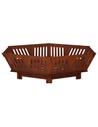 Focolare Ruggine 60 x 60 x 18 cm Acciaio Corten