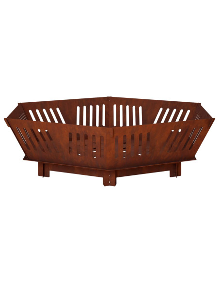 Focolare Ruggine 80 x 80 x 23 cm Acciaio Corten