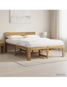 Letto matrimoniale con testiera ROSTOCK Bianco 140 x 200 cm