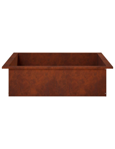Anello per Focolare Ruggine 90 x 90 x 25 cm Acciaio Corten
