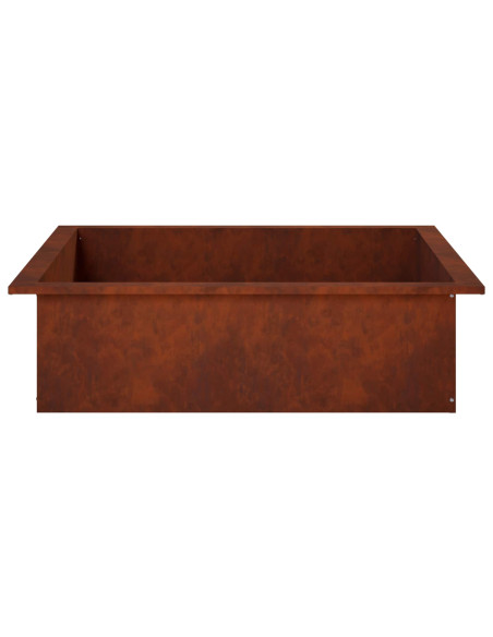 Anello per Focolare Ruggine 90 x 90 x 25 cm Acciaio Corten