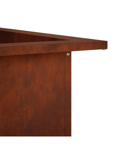 Anello per Focolare Ruggine 90 x 90 x 25 cm Acciaio Corten