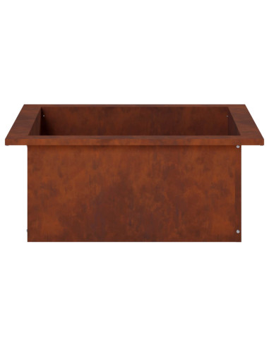 Anello per Focolare Ruggine 90 x 90 x 25 cm Acciaio Corten