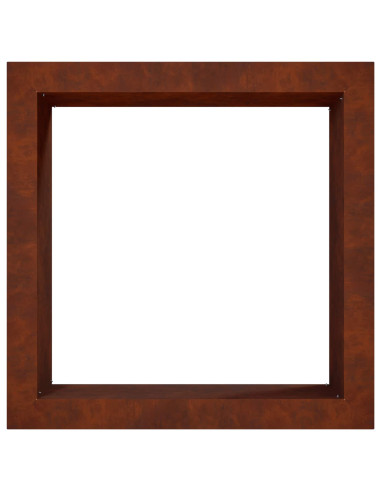 Anello per Focolare Ruggine 90 x 90 x 25 cm Acciaio Corten