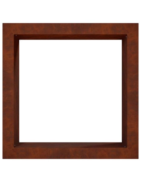 Anello per Focolare Ruggine 90 x 90 x 25 cm Acciaio Corten