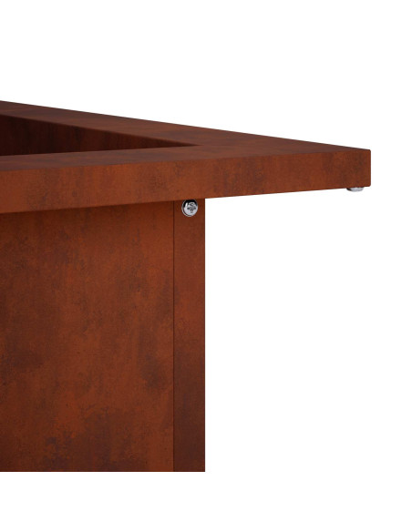 Anello per Focolare Ruggine 90 x 90 x 25 cm Acciaio Corten