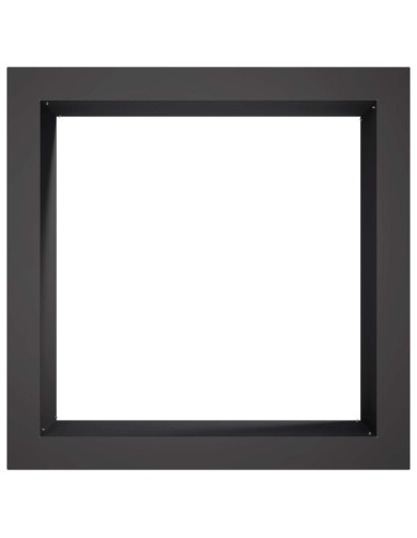 Anello per Focolare Nero 90 x 90 x 25 cm Acciaio