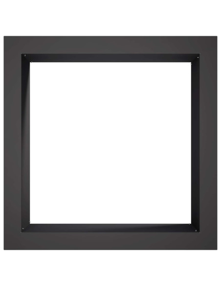 Anello per Focolare Nero 90 x 90 x 25 cm Acciaio
