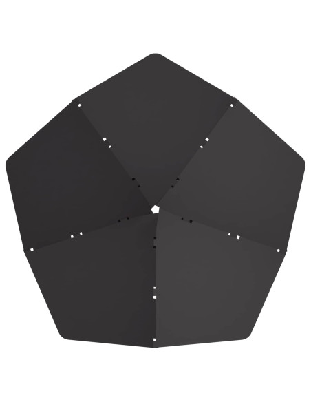 Focolare Nero 53 x 53 x 18,5 cm Acciaio