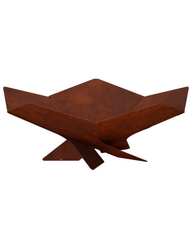 Focolare Ruggine 53 x 53 x 18,5 cm Acciaio Corten