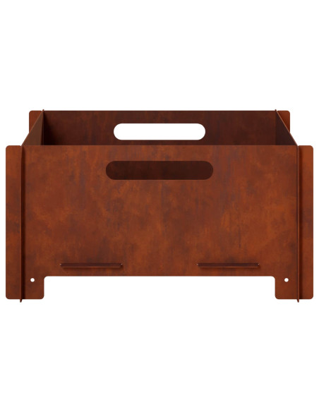 Focolare Ruggine 40 x 40 x 20 cm Acciaio Corten