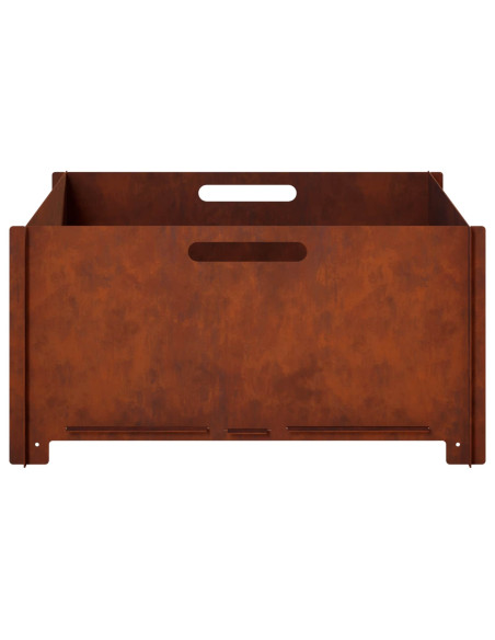 Focolare Ruggine 60 x 60 x 30 cm Acciaio Corten