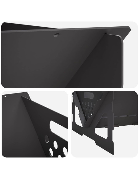 Focolare Nero 60 x 40 x 20 cm Acciaio