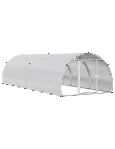 Pollaio Argento 400 x 150 x 100 cm Acciaio zincato