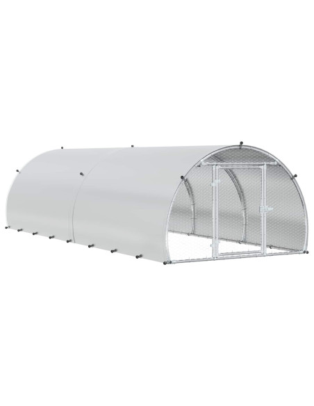 Pollaio Argento 400 x 150 x 100 cm Acciaio zincato