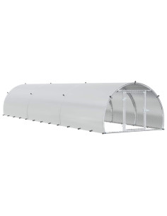 Pollaio Argento 600 x 150 x 100 cm Acciaio zincato