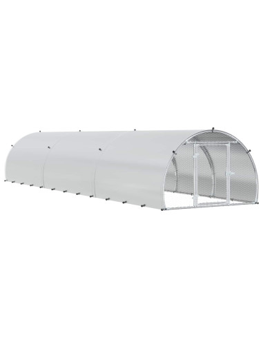 Pollaio Argento 600 x 150 x 100 cm Acciaio zincato