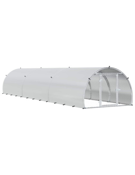 Pollaio Argento 600 x 150 x 100 cm Acciaio zincato